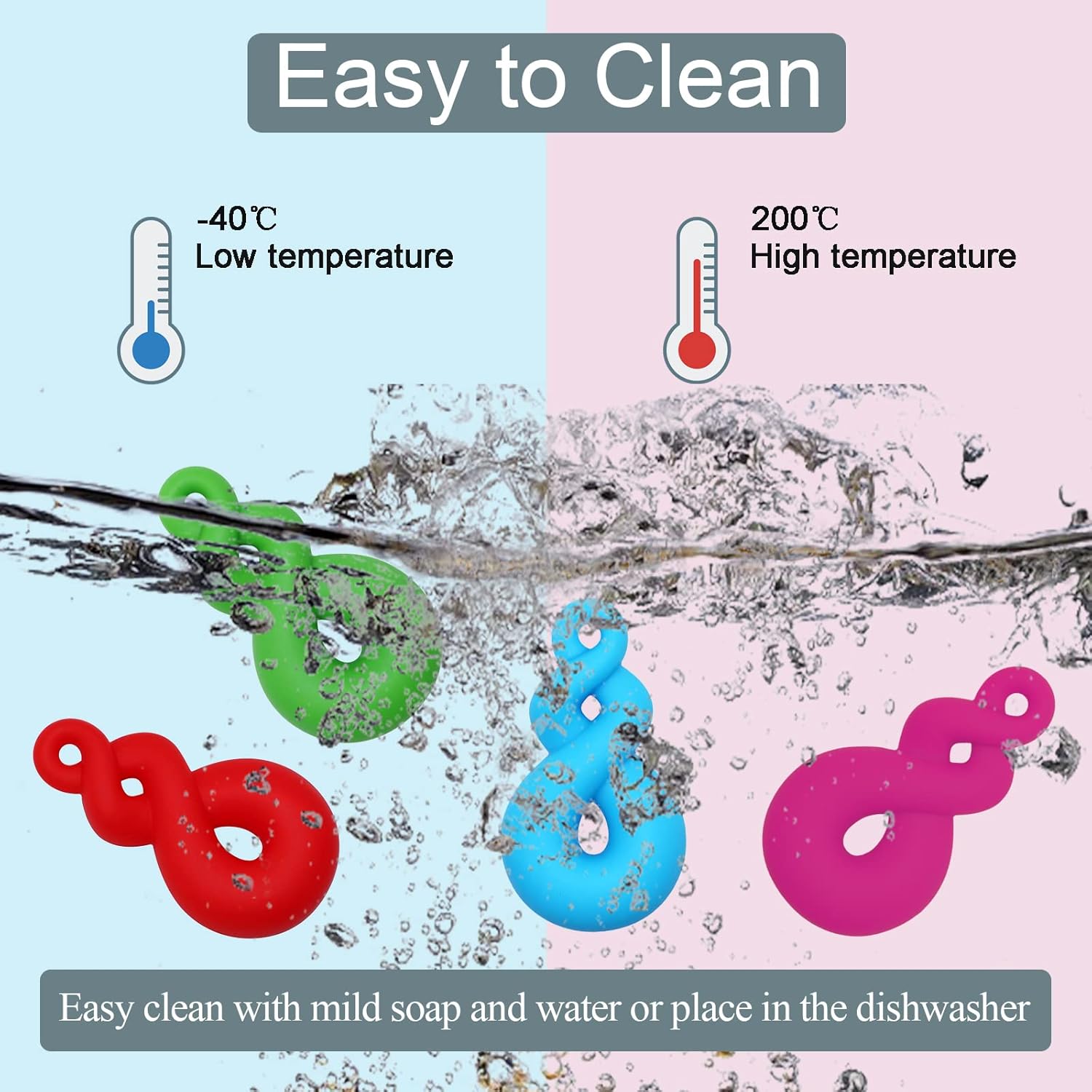 4-Pack Silicone Chew Necklaces for Sensory Kids | Oral Motor Chewelry | Durable BPA-Free Chewy Toys for Boys, Girls, Teens & Adults | Non-Refundable